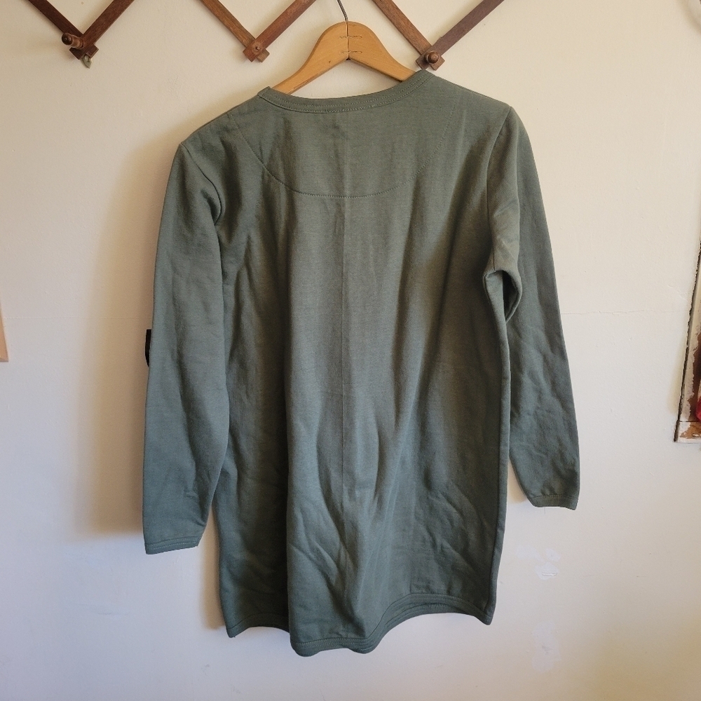 NWT Woman Within Sweatshirt Tunic Dress Fleece Lined Green Small - Picture 6 of 8